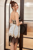 Laden Sie das Bild in den Galerie-Viewer, Royal Blue Pailletten Short Gatsby 1920er Jahre Kleid mit Fransen