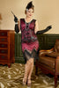 Laden Sie das Bild in den Galerie-Viewer, Pailletten Königsblaues Flapper-Kleid in Übergröße aus den 1920er Jahren