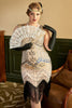 Laden Sie das Bild in den Galerie-Viewer, Pailletten dunkelgrün Plus Size 1920er Jahre Flapper Kleid