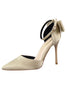 Laden Sie das Bild in den Galerie-Viewer, Burgunder Satin Prom Heels mit Bowknot