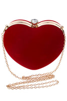 Laden Sie das Bild in den Galerie-Viewer, Red Velvet Heart Handtasche