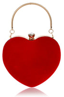 Laden Sie das Bild in den Galerie-Viewer, Red Velvet Heart Handtasche