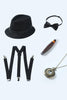 Laden Sie das Bild in den Galerie-Viewer, Blaues 1920er Jahre Accessoires Set für Herren