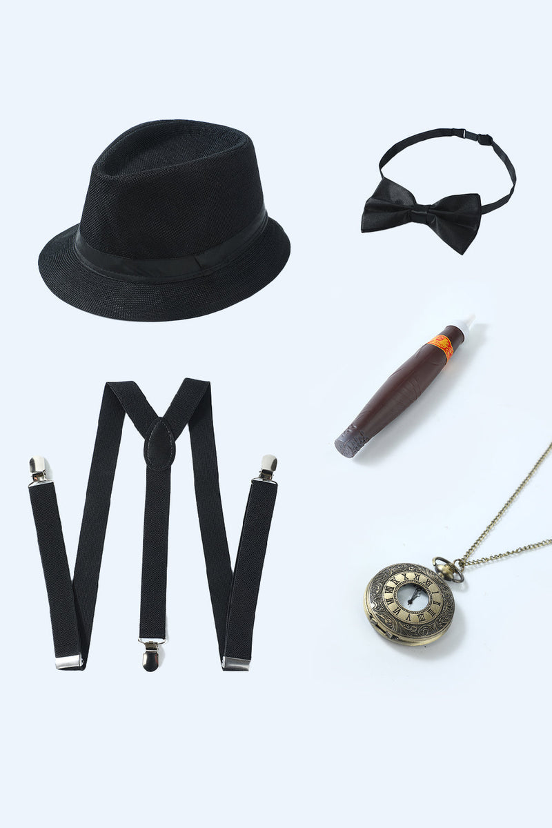 Laden Sie das Bild in den Galerie-Viewer, Blaues 1920er Jahre Accessoires Set für Herren