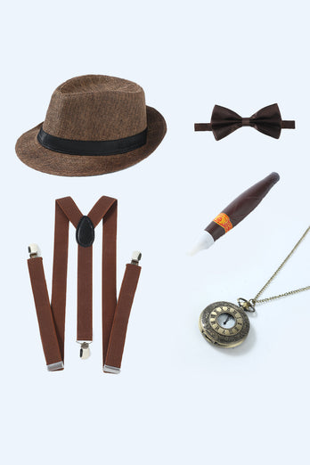 Blaues 1920er Jahre Accessoires Set für Herren
