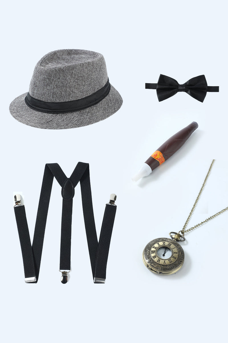 Laden Sie das Bild in den Galerie-Viewer, Blaues 1920er Jahre Accessoires Set für Herren