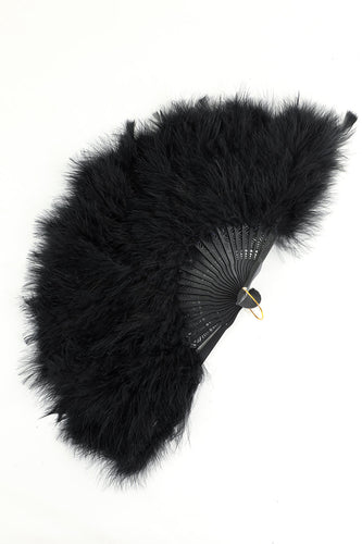 Gatsby Black Feather Klappfächer
