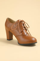 Laden Sie das Bild in den Galerie-Viewer, Klobige Absätze aus schwarzem Leder